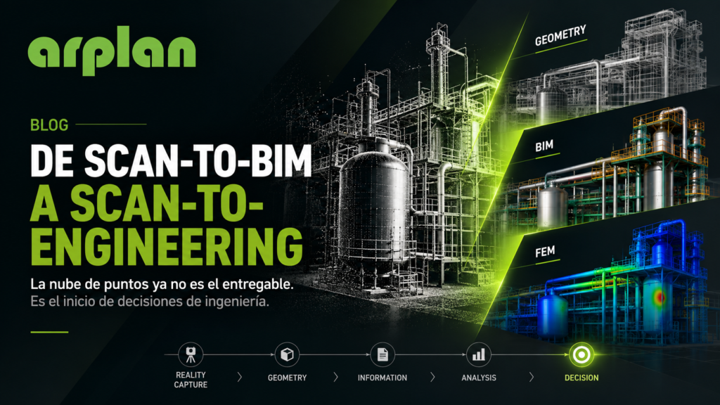 Flujo Scan-to-Engineering de ARPLAN: de la captura de realidad a modelos digitales para decisiones de ingeniería